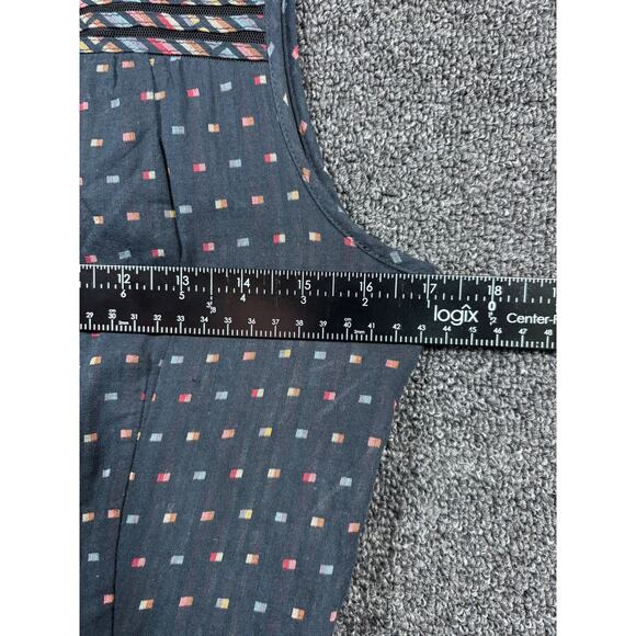 Fossil Dress Womens 8 Sleeveless Fit Flare Multicolor Geometric Dots Pattern - Picture 6 of 7